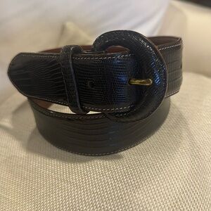Ralph Lauren Lizard belt-chocolate brown, size 30